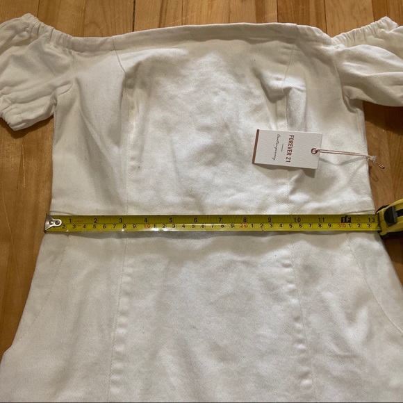 Forever 21 white jeans dress with pockets. NEW!! - Picture 7 of 7
